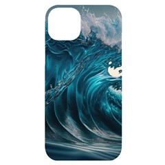 Tsunami Waves Ocean Sea Water Rough Seas Iphone 14 Plus Black Uv Print Case