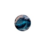 Tsunami Waves Ocean Sea Water Rough Seas 1  Mini Buttons Front