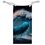 Tsunami Waves Ocean Sea Water Rough Seas Jewelry Bag Back