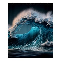 Tsunami Waves Ocean Sea Water Rough Seas Shower Curtain 60  X 72  (medium)  by uniart180623