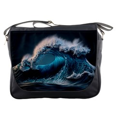 Tsunami Waves Ocean Sea Water Rough Seas Messenger Bag