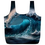 Tsunami Waves Ocean Sea Water Rough Seas Full Print Recycle Bag (XL) Back