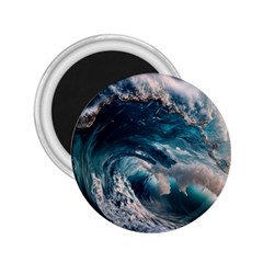 Tsunami Waves Ocean Sea Water Rough Seas 2 25  Magnets by uniart180623