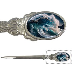 Tsunami Waves Ocean Sea Water Rough Seas Letter Opener by uniart180623