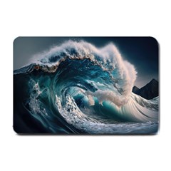 Tsunami Waves Ocean Sea Water Rough Seas Small Doormat by uniart180623