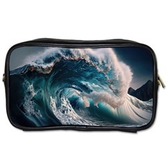 Tsunami Waves Ocean Sea Water Rough Seas Toiletries Bag (two Sides) by uniart180623