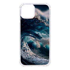 Tsunami Waves Ocean Sea Water Rough Seas Iphone 14 Tpu Uv Print Case by uniart180623