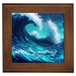 Tsunami Tidal Wave Ocean Waves Sea Nature Water Framed Tile Front