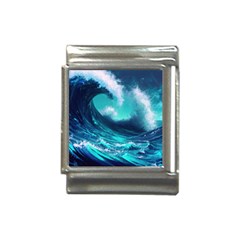 Tsunami Tidal Wave Ocean Waves Sea Nature Water Italian Charm (13mm) by uniart180623