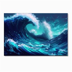 Tsunami Tidal Wave Ocean Waves Sea Nature Water Postcard 4 x 6  (pkg Of 10) by uniart180623