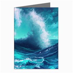 Tsunami Tidal Wave Ocean Waves Sea Nature Water Greeting Cards (pkg Of 8) by uniart180623