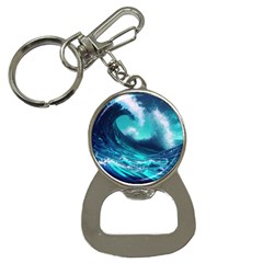 Tsunami Tidal Wave Ocean Waves Sea Nature Water Bottle Opener Key Chain by uniart180623