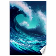 Tsunami Tidal Wave Ocean Waves Sea Nature Water Canvas 12  X 18  by uniart180623