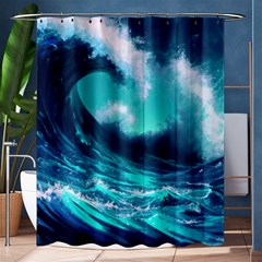 Tsunami Tidal Wave Ocean Waves Sea Nature Water Shower Curtain 60  X 72  (medium)  by uniart180623