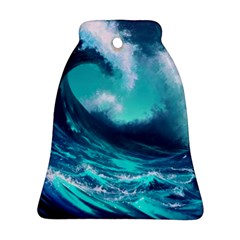 Tsunami Tidal Wave Ocean Waves Sea Nature Water Bell Ornament (two Sides) by uniart180623