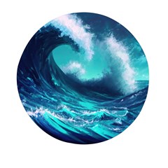 Tsunami Tidal Wave Ocean Waves Sea Nature Water Mini Round Pill Box by uniart180623