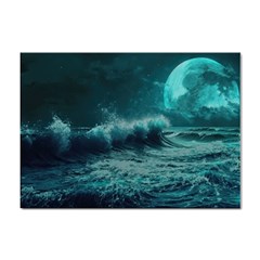 Waves Ocean Sea Tsunami Nautical Blue Sea Art Sticker A4 (10 Pack) by uniart180623