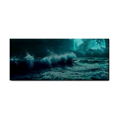 Waves Ocean Sea Tsunami Nautical Blue Sea Art Hand Towel by uniart180623