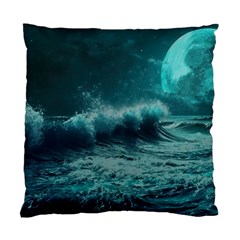 Waves Ocean Sea Tsunami Nautical Blue Sea Art Standard Cushion Case (two Sides) by uniart180623