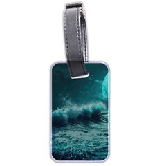 Waves Ocean Sea Tsunami Nautical Blue Sea Art Luggage Tag (two Sides) by uniart180623