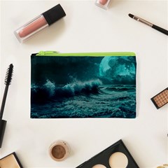 Waves Ocean Sea Tsunami Nautical Blue Sea Art Cosmetic Bag (xs) by uniart180623