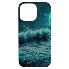 Waves Ocean Sea Tsunami Nautical Blue Sea Art Iphone 14 Pro Max Black Uv Print Case