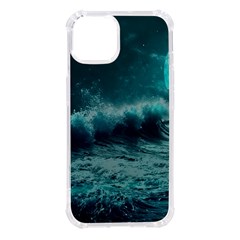 Waves Ocean Sea Tsunami Nautical Blue Sea Art Iphone 14 Tpu Uv Print Case