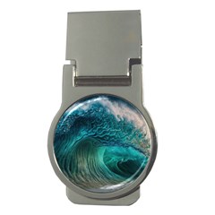 Tsunami Waves Ocean Sea Water Rough Seas Money Clips (round)  by uniart180623