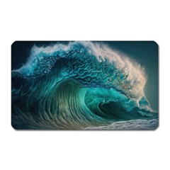 Tsunami Waves Ocean Sea Water Rough Seas Magnet (rectangular) by uniart180623