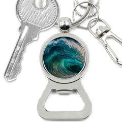 Tsunami Waves Ocean Sea Water Rough Seas Bottle Opener Key Chain by uniart180623