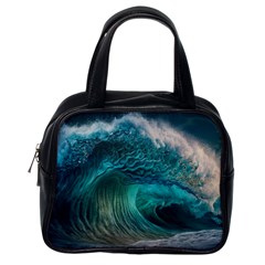 Tsunami Waves Ocean Sea Water Rough Seas Classic Handbag (one Side) by uniart180623