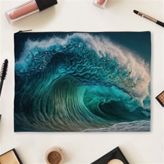 Tsunami Waves Ocean Sea Water Rough Seas Cosmetic Bag (xl) by uniart180623