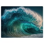 Tsunami Waves Ocean Sea Water Rough Seas Premium Plush Fleece Blanket (Extra Small) 40 x30  Blanket Front