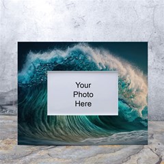 Tsunami Waves Ocean Sea Water Rough Seas White Tabletop Photo Frame 4 x6  by uniart180623