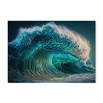 Tsunami Waves Ocean Sea Water Rough Seas Crystal Sticker (A4) Front