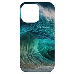 Tsunami Waves Ocean Sea Water Rough Seas Iphone 14 Pro Max Black Uv Print Case by uniart180623