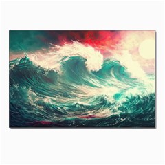 Storm Tsunami Waves Ocean Sea Nautical Nature Painting Postcards 5  X 7  (pkg Of 10) by uniart180623