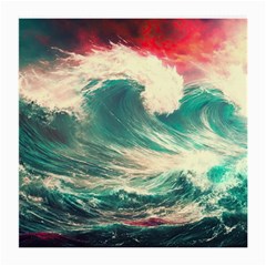 Storm Tsunami Waves Ocean Sea Nautical Nature Painting Medium Glasses Cloth by uniart180623