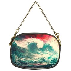 Storm Tsunami Waves Ocean Sea Nautical Nature Painting Chain Purse (one Side) by uniart180623