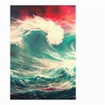 Storm Tsunami Waves Ocean Sea Nautical Nature Painting Small Garden Flag (Two Sides) Front