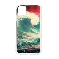 Storm Tsunami Waves Ocean Sea Nautical Nature Painting Iphone 11 Tpu Uv Print Case by uniart180623