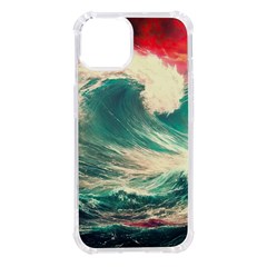 Storm Tsunami Waves Ocean Sea Nautical Nature Painting Iphone 14 Tpu Uv Print Case by uniart180623