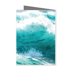 Waves Ocean Sea Tsunami Nautical Blue Sea Mini Greeting Cards (pkg Of 8) by uniart180623