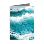 Waves Ocean Sea Tsunami Nautical Blue Sea Mini Greeting Cards (Pkg of 8) Right