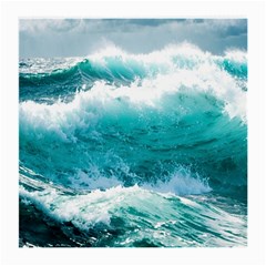 Waves Ocean Sea Tsunami Nautical Blue Sea Medium Glasses Cloth by uniart180623