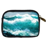 Waves Ocean Sea Tsunami Nautical Blue Sea Digital Camera Leather Case Back