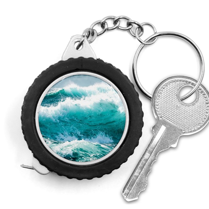 Waves Ocean Sea Tsunami Nautical Blue Sea Measuring Tape