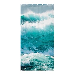 Waves Ocean Sea Tsunami Nautical Blue Sea Shower Curtain 36  X 72  (stall)  by uniart180623