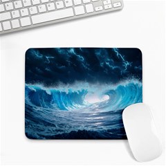 Thunderstorm Storm Tsunami Waves Ocean Sea Small Mousepad by uniart180623