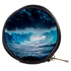 Thunderstorm Storm Tsunami Waves Ocean Sea Mini Makeup Bag by uniart180623